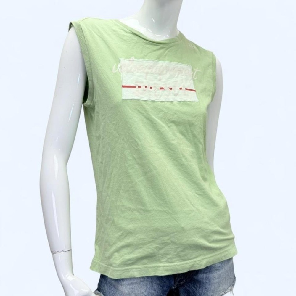 Vintage Diesel Tank Top Sage Green Minimal Grunge Y2K Womens Medium